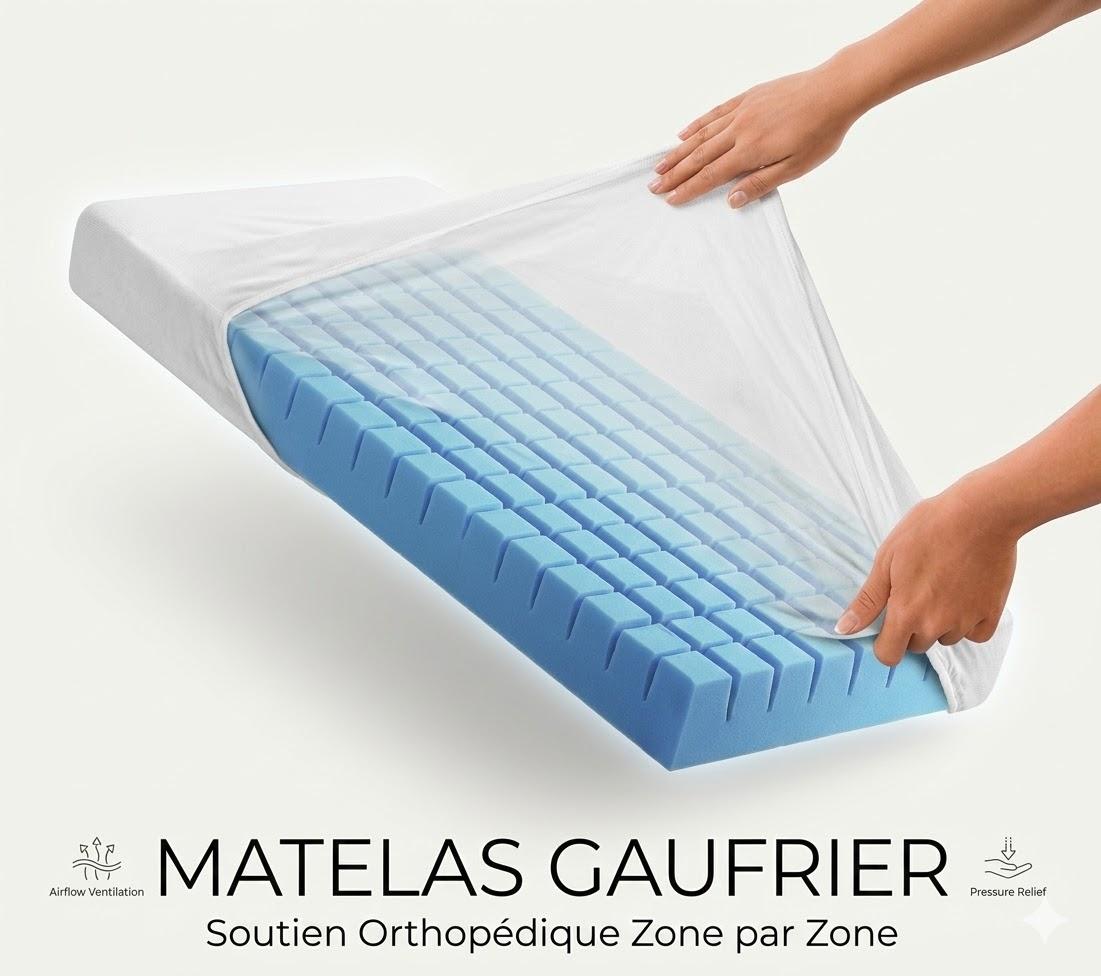 Matelas Gaufrier Anti-Escarres – Confort et Prévention des Escarres